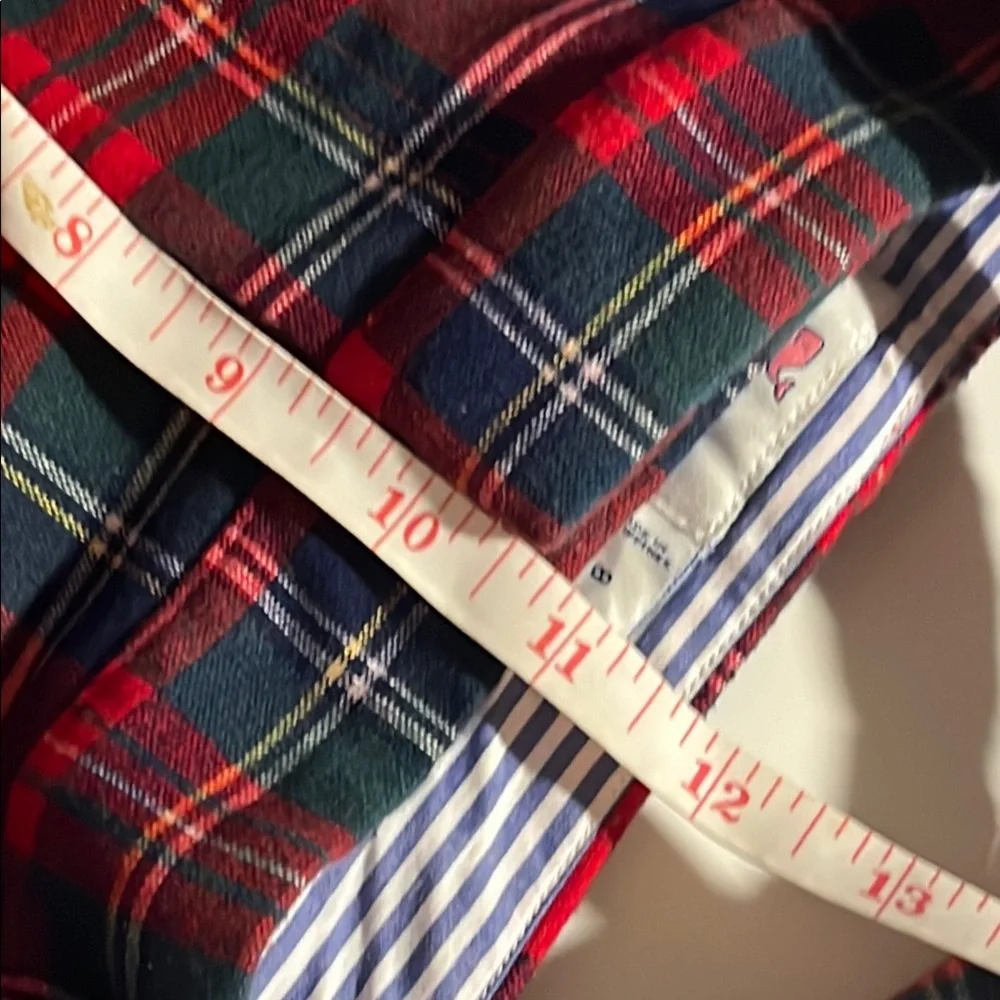 EUC Vineyard Vines Red Plaid Pants / matching belt Sz 8 - Picture 11 of 12